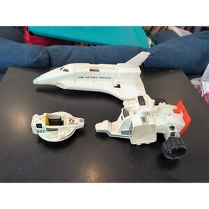 Vintage Fisher Price Lot Alpha Probe/Alpha Star Trailer/ Light Speed Fighter 527